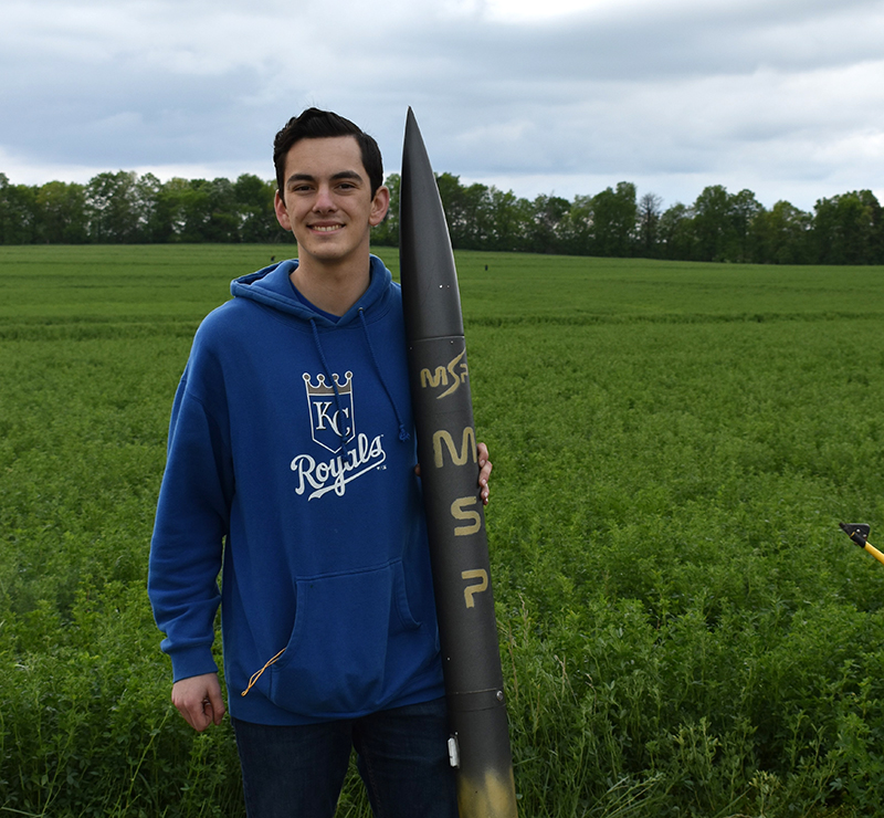 Mark Magnante with rocket