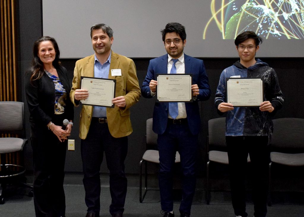 poster session winners with dean