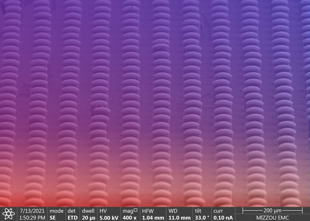 Graphic of carbon nanotubes.