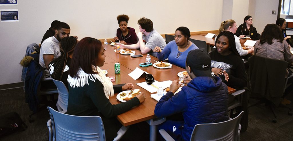 students at cultural lunch