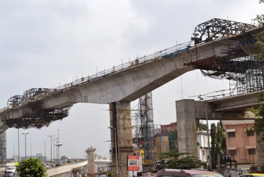 Metro line in India