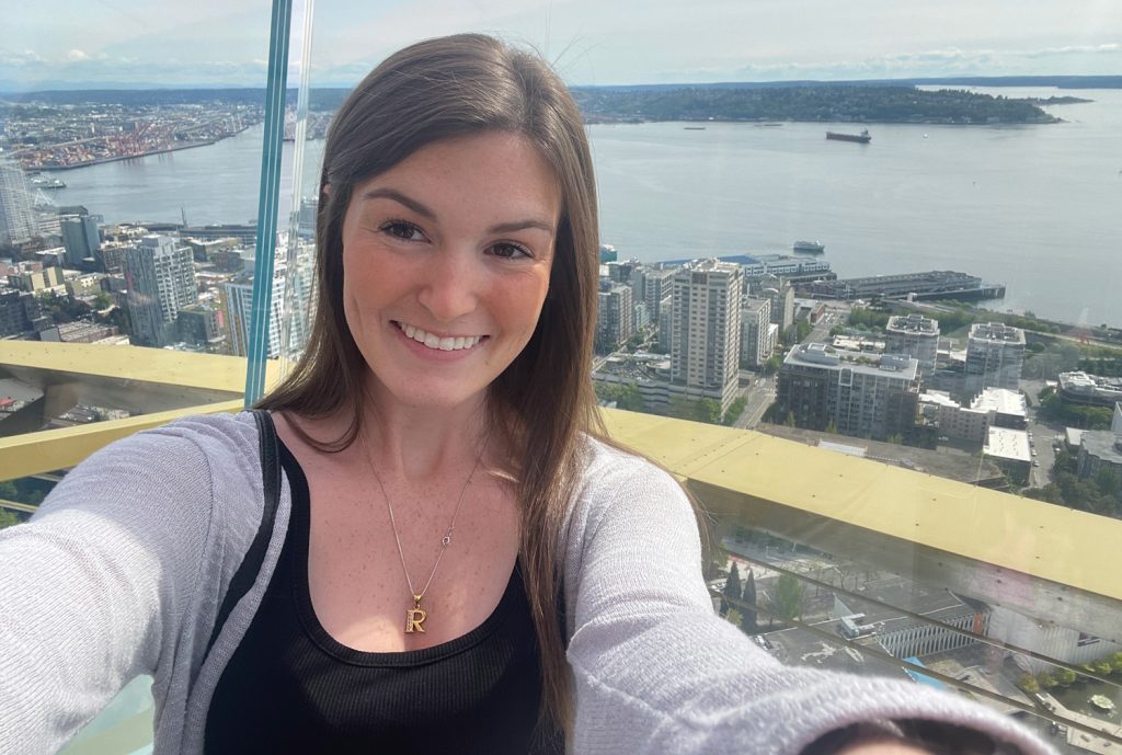 Reegan Spicer of Mizzou Engineering on top of Space Needle in Seattle